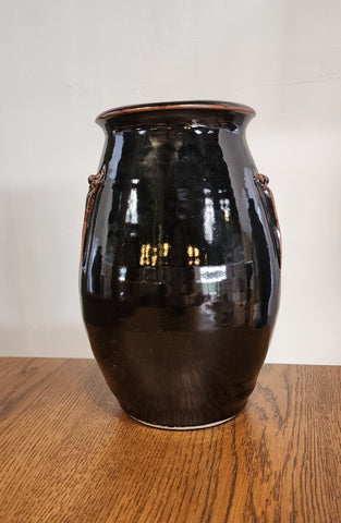 Brown glaze pottery vase