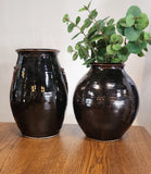 Brown glaze pottery vase