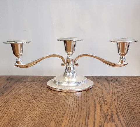 Silver plated candelabra