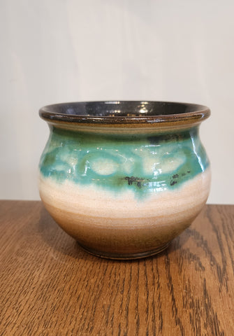Glazed pottery bowl