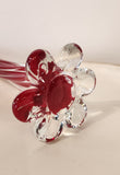 Vintage Murano art glass, ruby red elephant foot vase