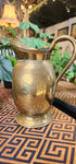 Vintage hammered brass small jug