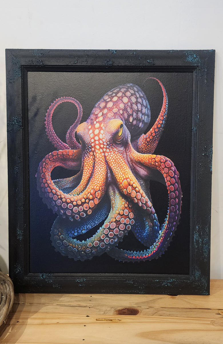 Octopus framed decoupage art – Mishique Design
