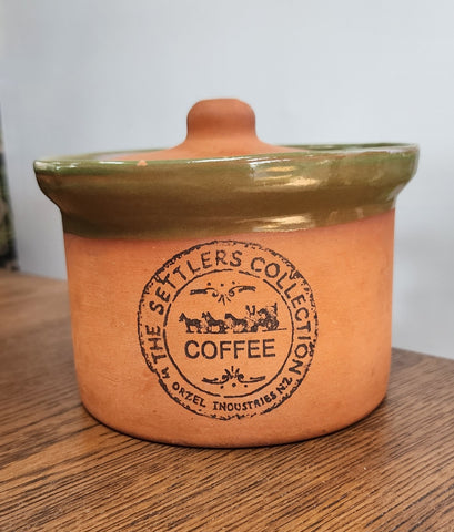 The settlers collection terracotta coffee jar