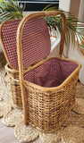 Vintage picnic basket with wine/bottle holders