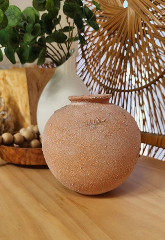 Mishique Design round 'terracotta look' vase