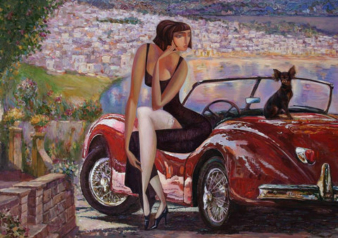 Lady And The Red Car