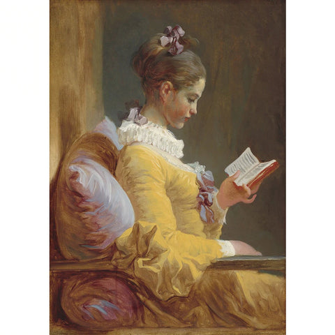 Young Girl Reading REVERSED